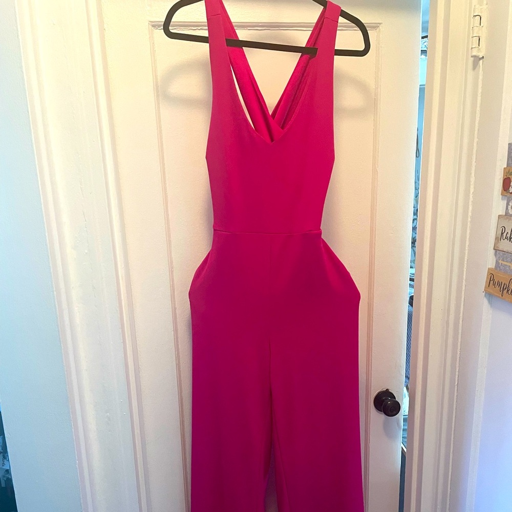 Pink Wide Leg Jump Suit